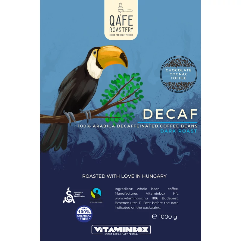Decaf  szemes kávé Qafé