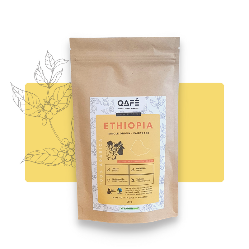 Ethiopia szemes kávé Qafé Quality Coffee Roastery Hungary