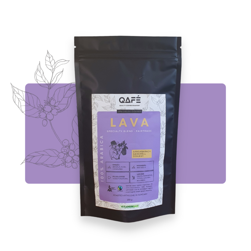 Lava 100% Specialty Arabica szemes kávé Qafé Quality Coffee Roastery Hungary