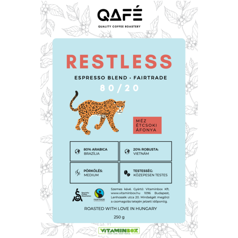 Restless szemes kávé 250 g Qafé Quality Coffee Roastery Hungary